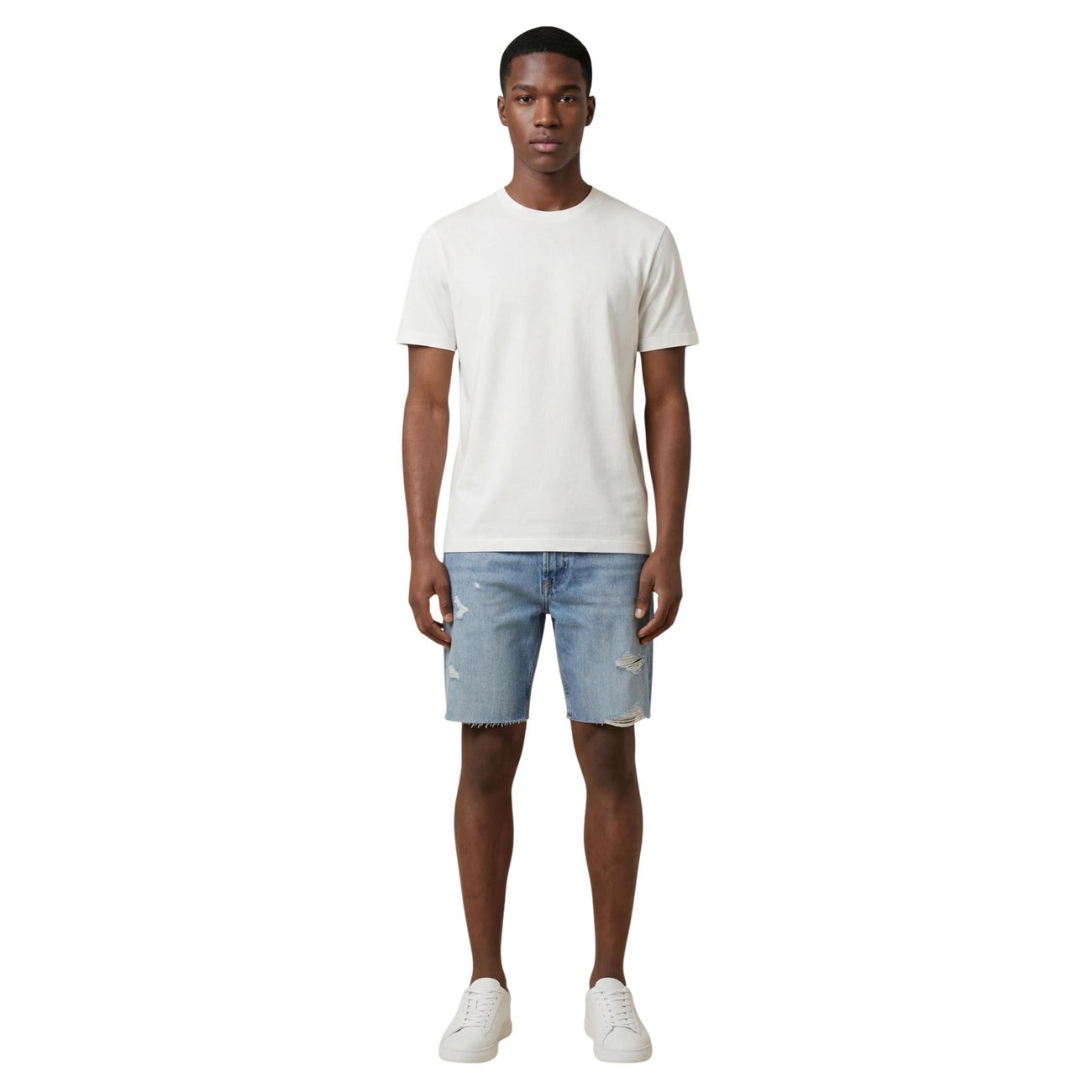 Calvin Klein Jeans Men's Cotton Shorts Light Blue