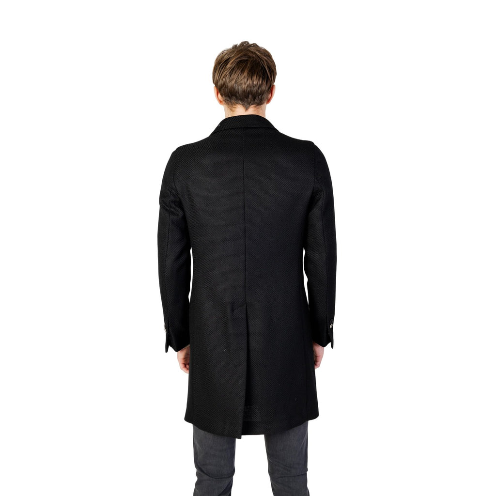 Mulish Men Coat Wool Polyester Black