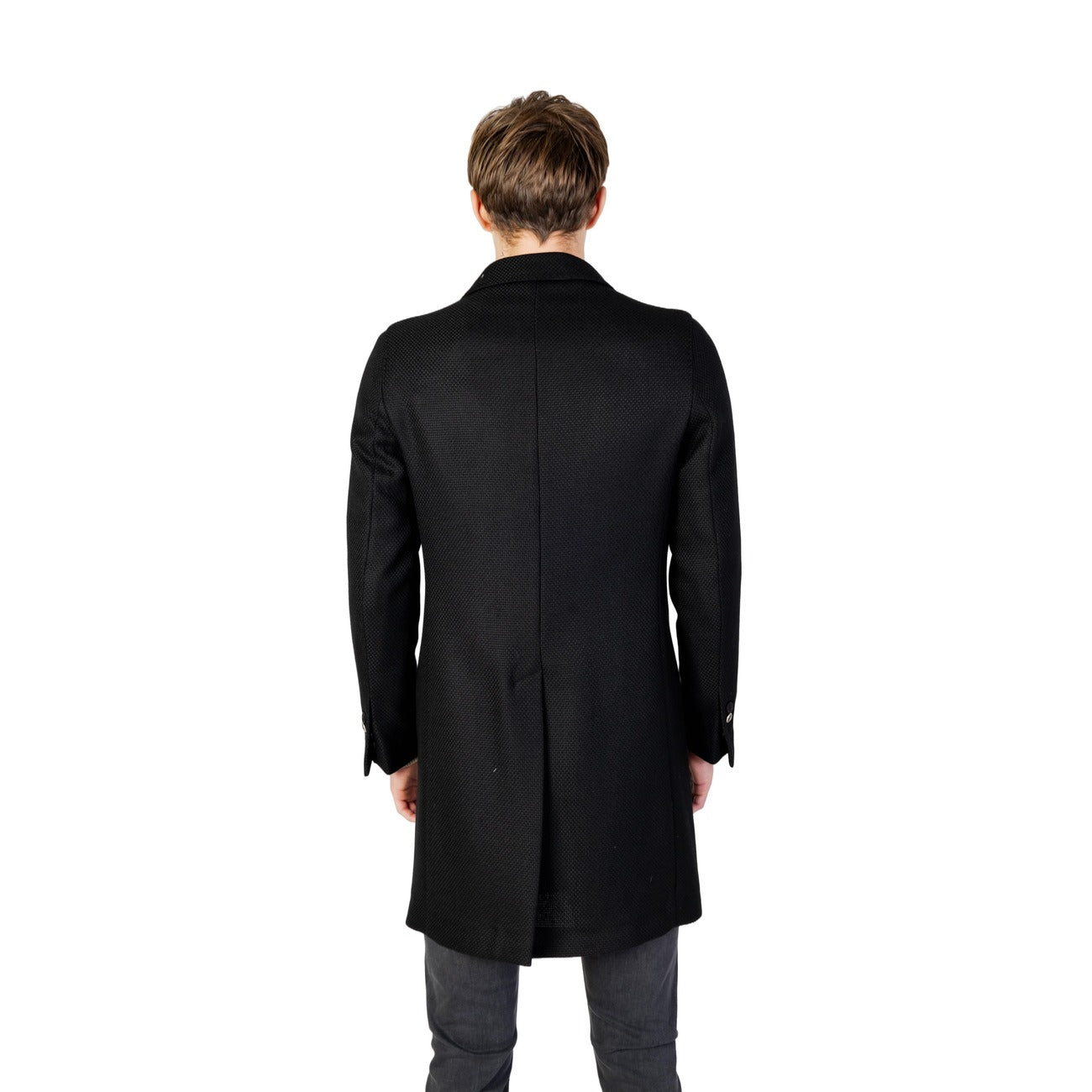 Mulish Men Coat Wool Polyester Black