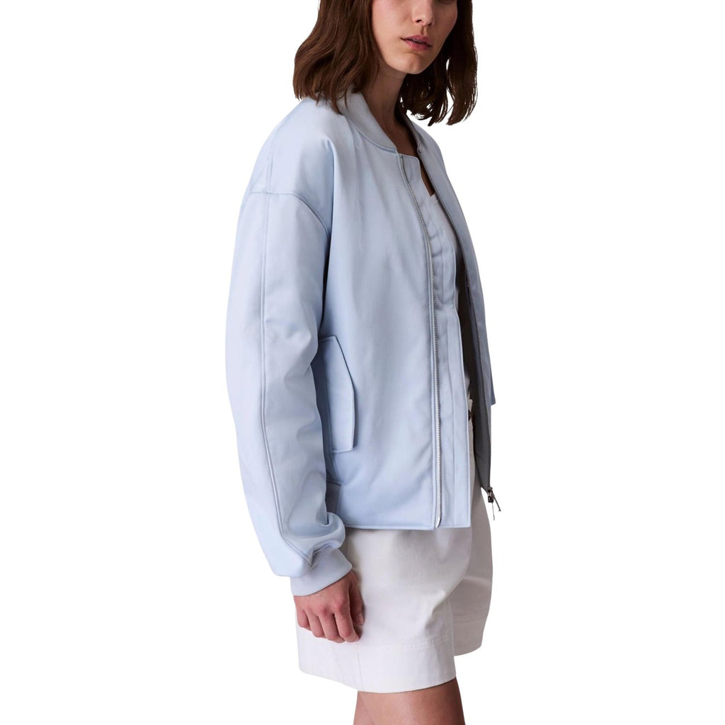 Calvin Klein Jeans Women's Light Blue Zip-Up Blazer – detail view