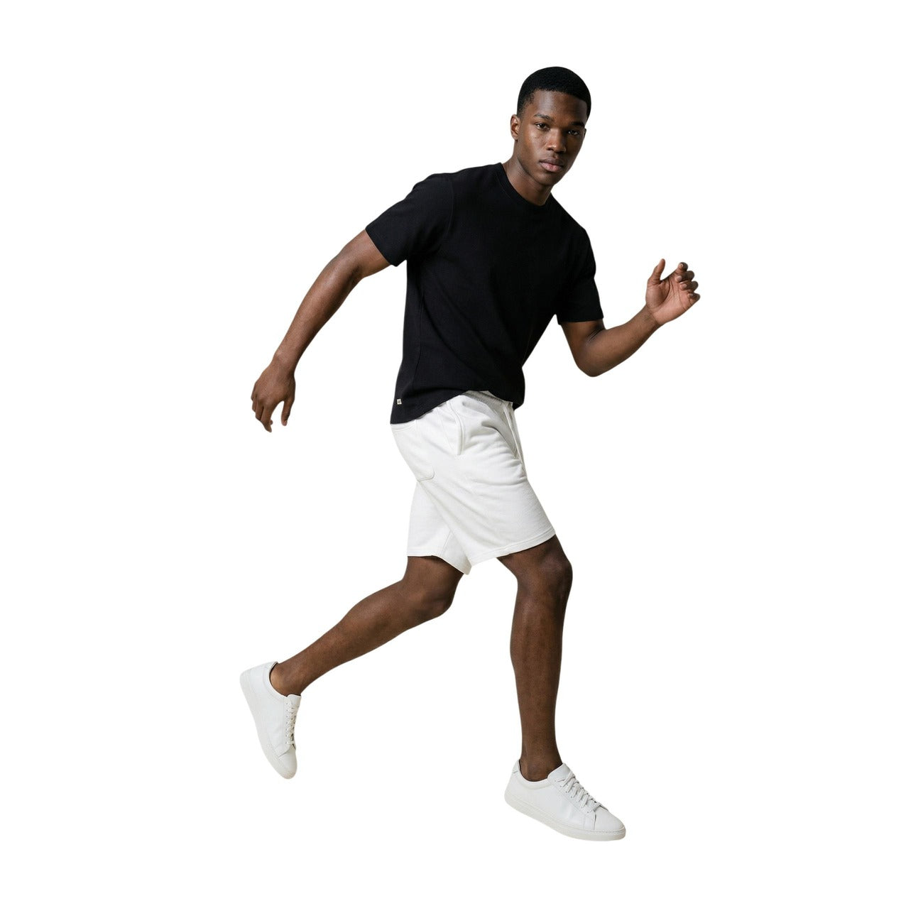 Gianni Lupo Men Lace-Up 100% Cotton Shorts White – back view