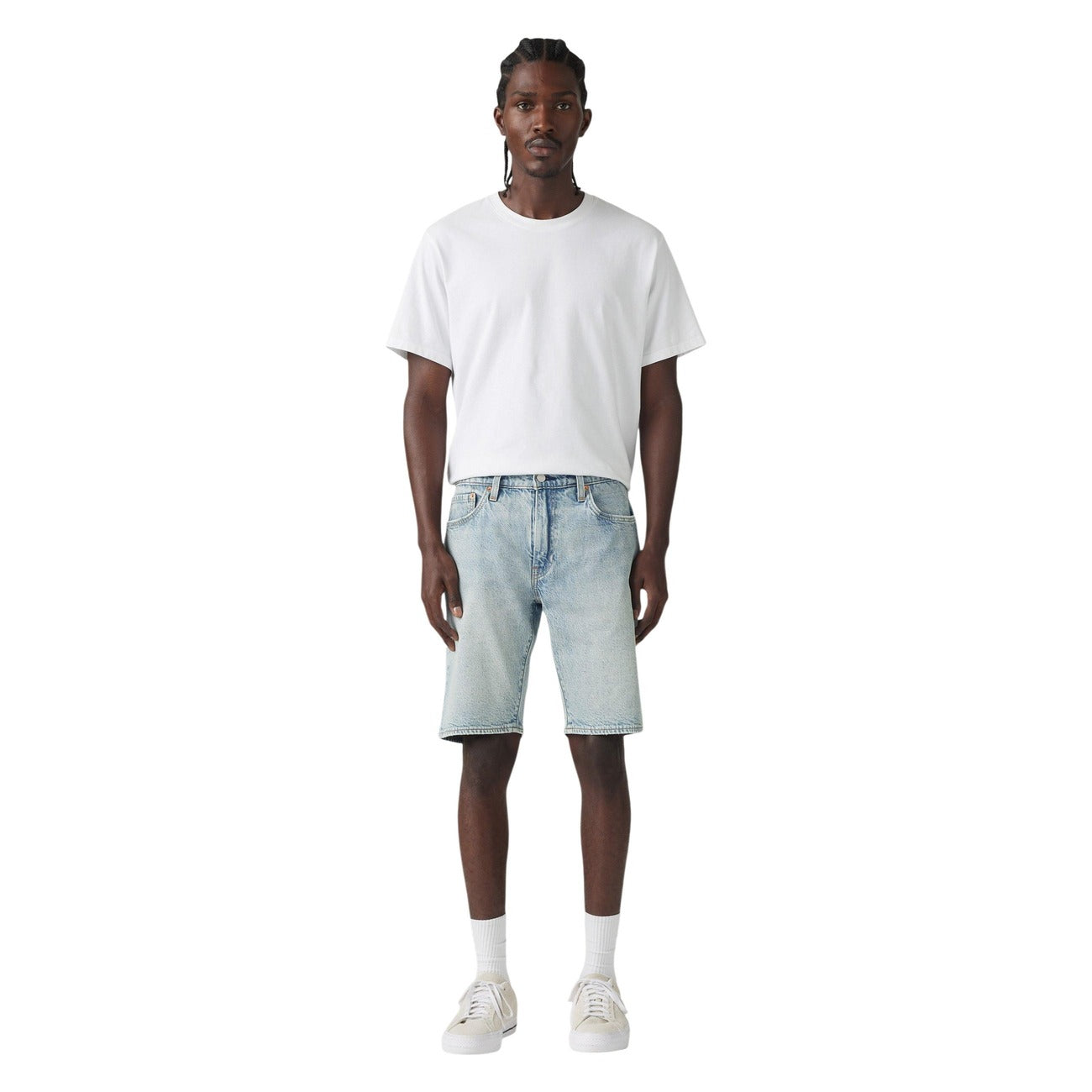 Levis® Men's Cotton Shorts Light Blue – side view detail