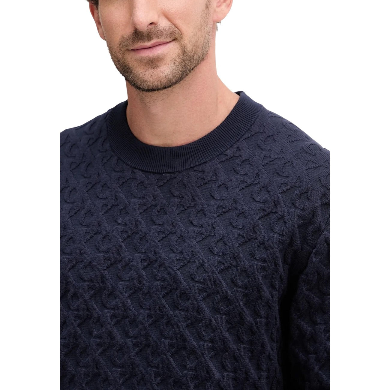 Calvin Klein Jeans Men Knitwear Cotton Blue – back view