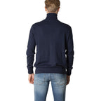 U.S. Polo Assn. Men Knitwear Cashmere Cotton Blue – back view