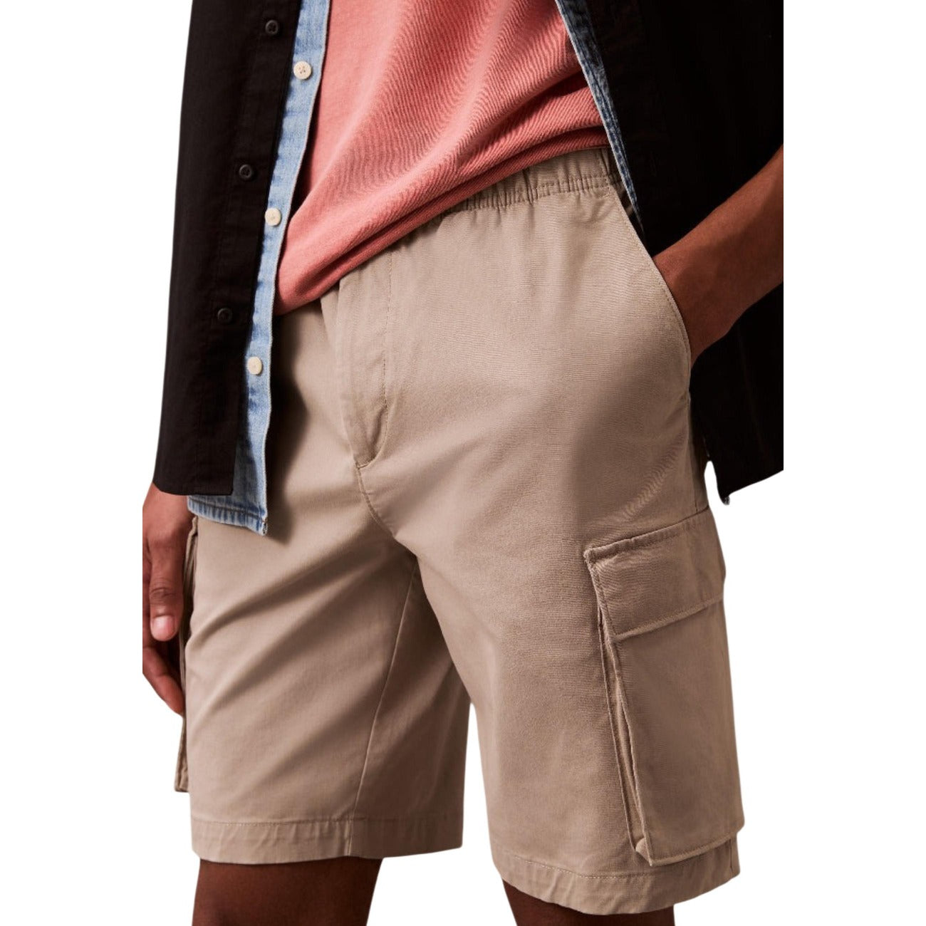 Calvin Klein Jeans Men's Cotton Shorts Beige