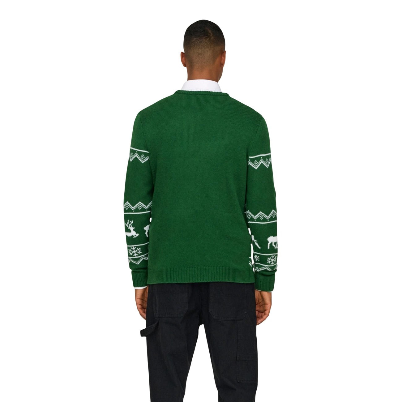 Only & Sons Men Knitwear Green – side view detail