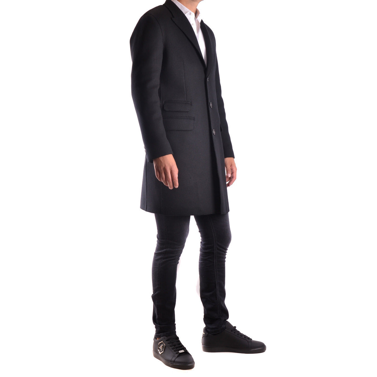 Neil Barrett Men Coat Wool Blend Black