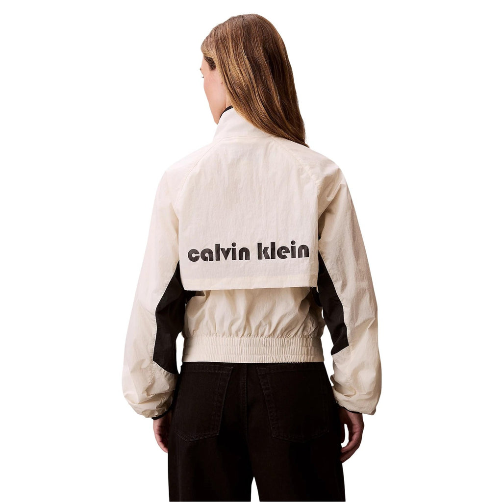 Calvin Klein Jeans Women's White Zip-Up Blazer – back view