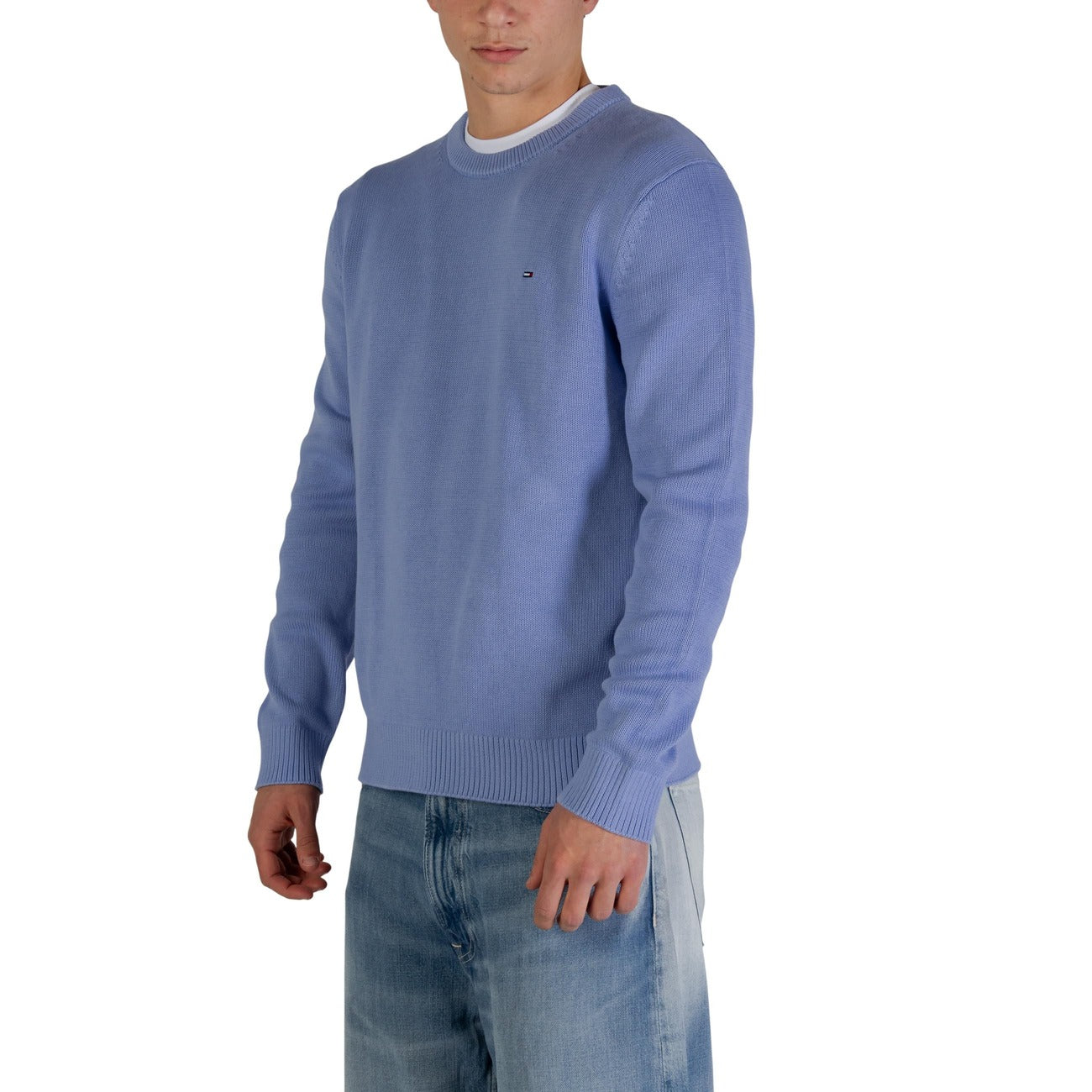 Tommy Hilfiger Jeans Men Knitwear 100% Organic Cotton Liliac – side view detail