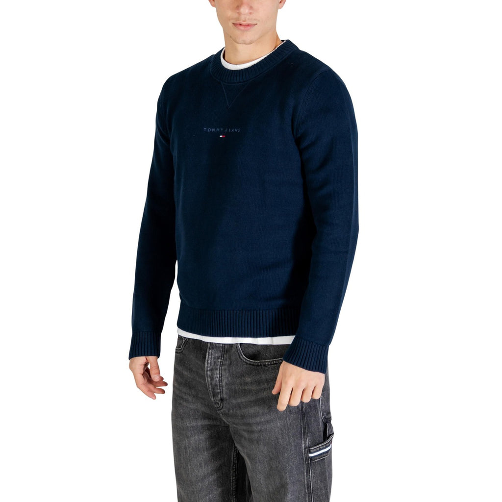Tommy Hilfiger Jeans Men Knitwear 100% Organic Cotton Blue – back view