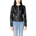Armani Exchange Women's Zip-Up Blazer in Black – front view