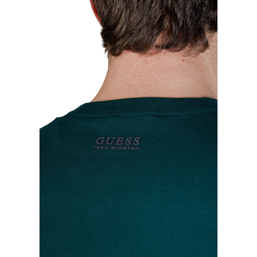 Guess Men Knitwear Viscose Green – back view
