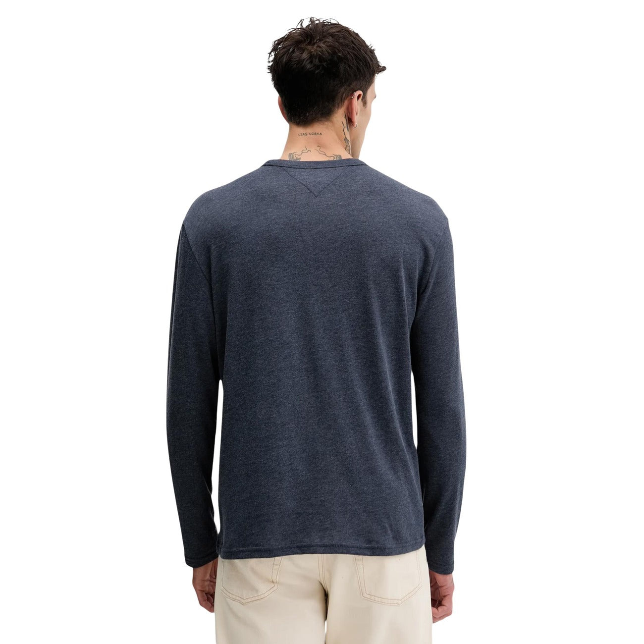 Tommy Hilfiger Jeans Men Knitwear Organic Cotton Blue – back view