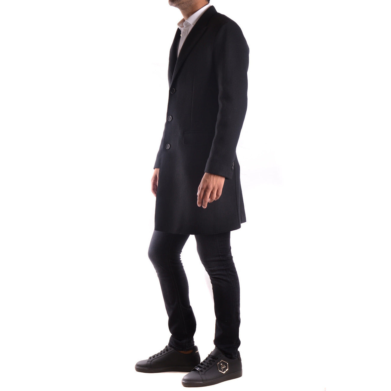 Neil Barrett Men Coat Wool Blend Black