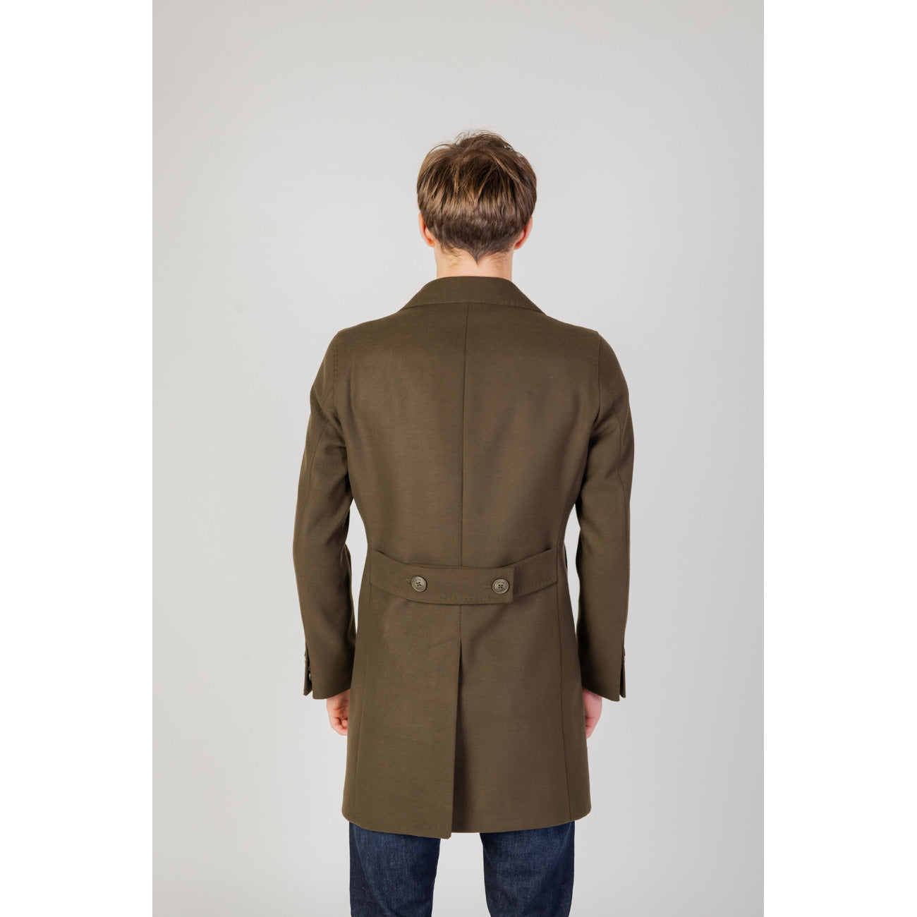 Mulish Men Coat Polyester Viscose Green