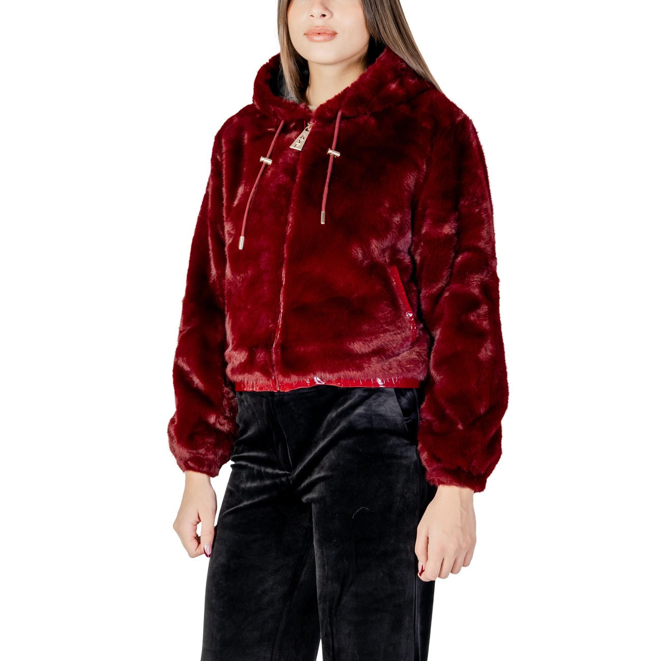 Ayfee Women's Bordeaux Hooded Blazer – detail view