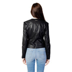 Armani Exchange Women's Zip-Up Blazer in Black – back view