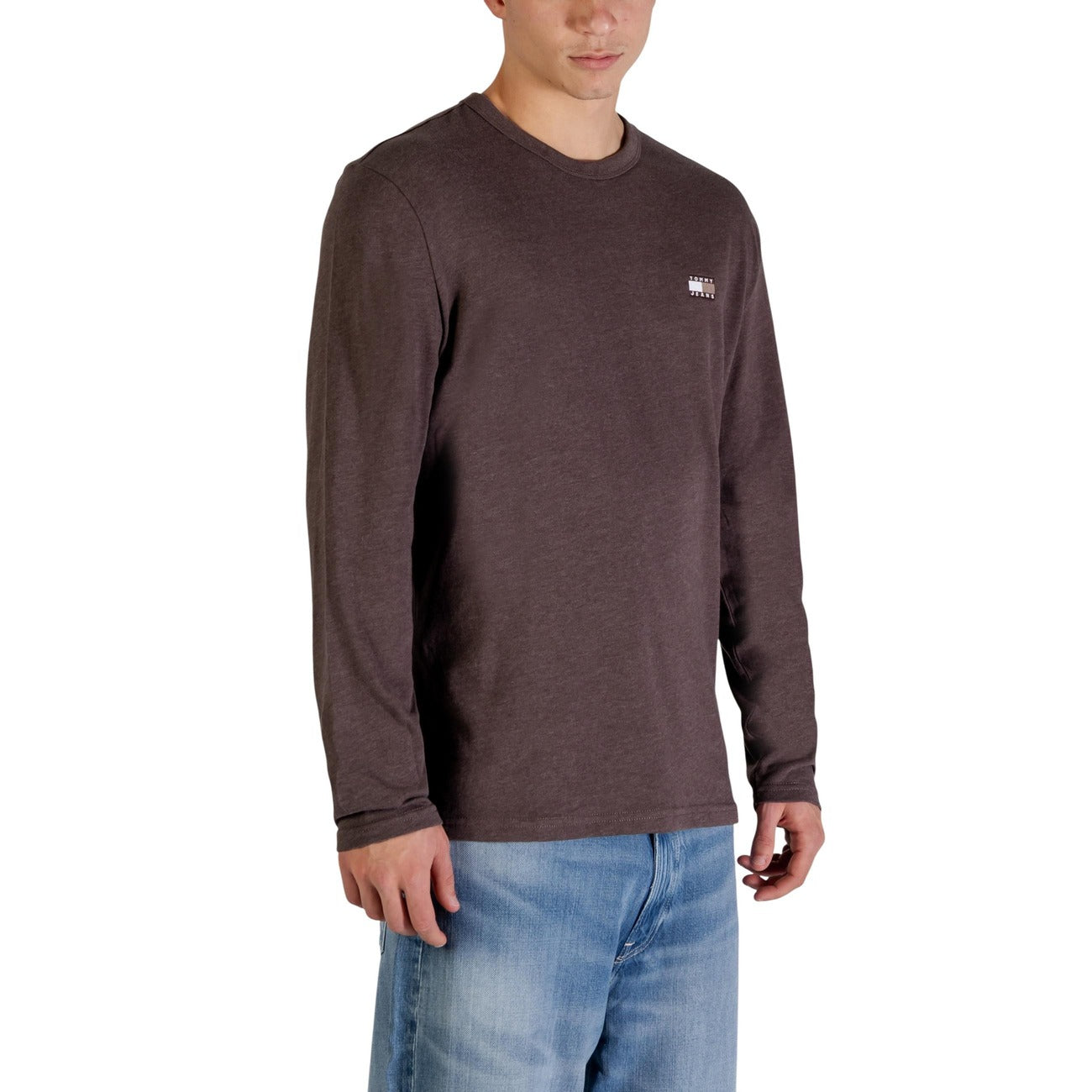 Tommy Hilfiger Jeans Men Knitwear Organic Cotton Brown – back view