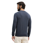 Guess Men Knitwear Wool Silk Blue – back view