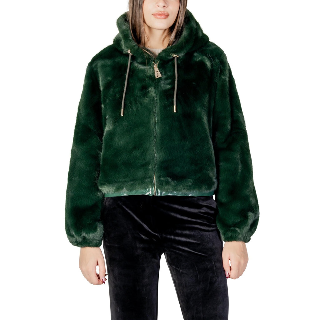 Ayfee Women's Green Hooded Blazer – front view