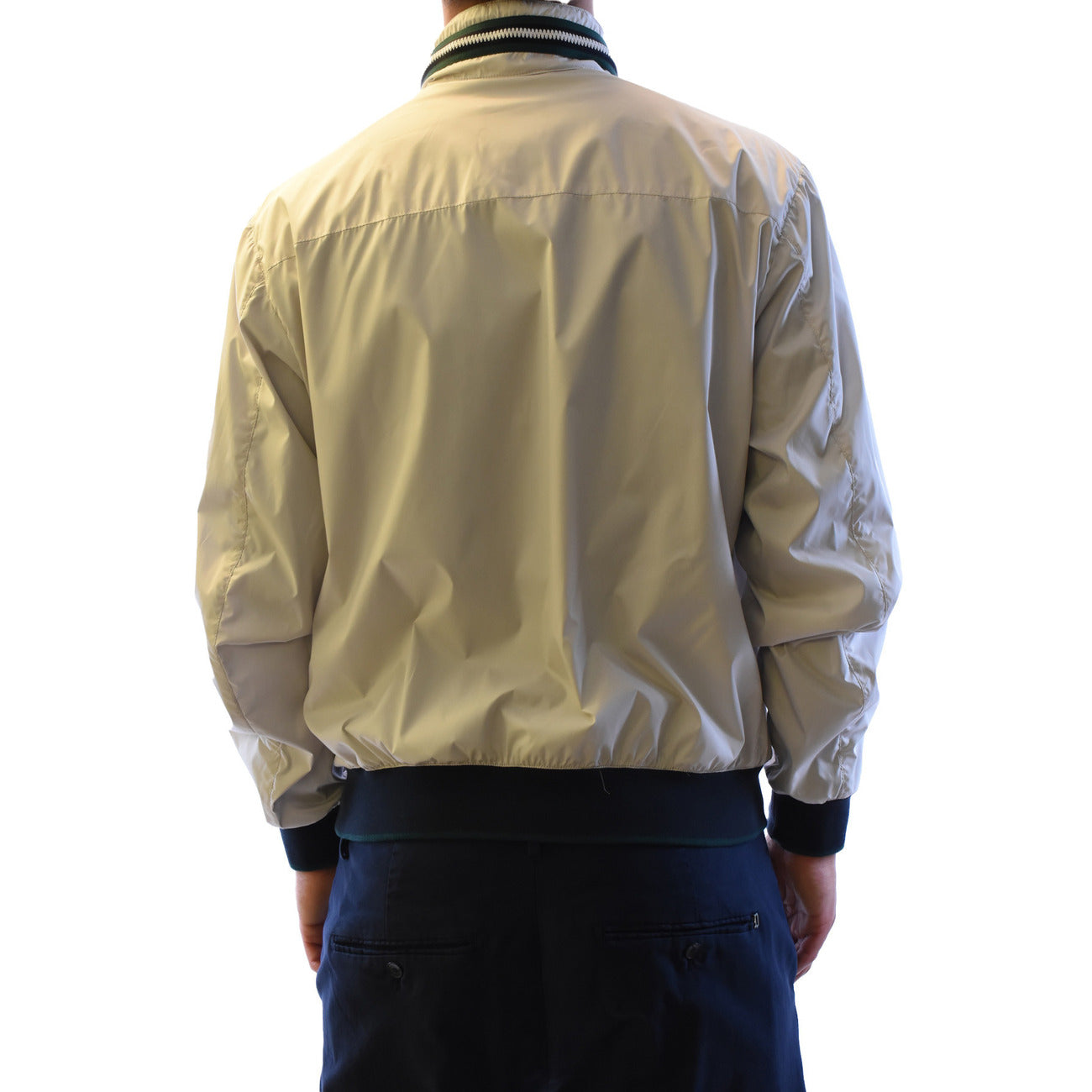 Back view of the grey Fay men blazer highlighting the collar and clean design.