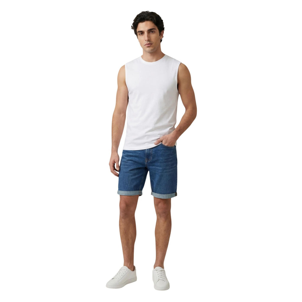 Calvin Klein Jeans Men's Cotton Shorts Light Blue