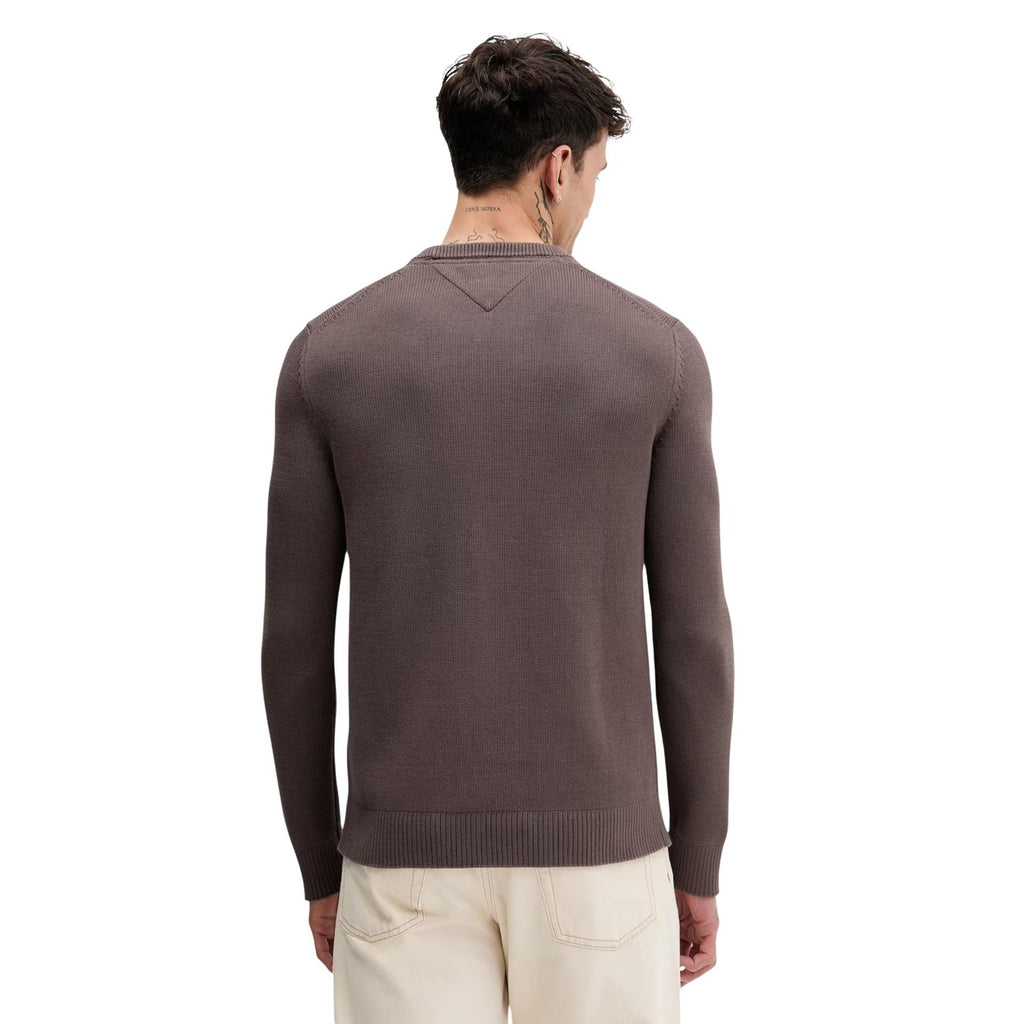 Tommy Hilfiger Jeans Men Knitwear 100% Organic Cotton Brown – back view