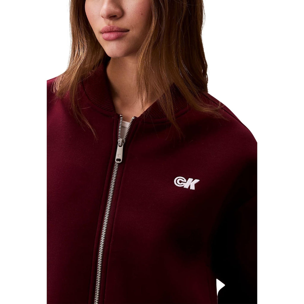 Calvin Klein Jeans Women's Bordeaux Zip-Up Blazer – detail view