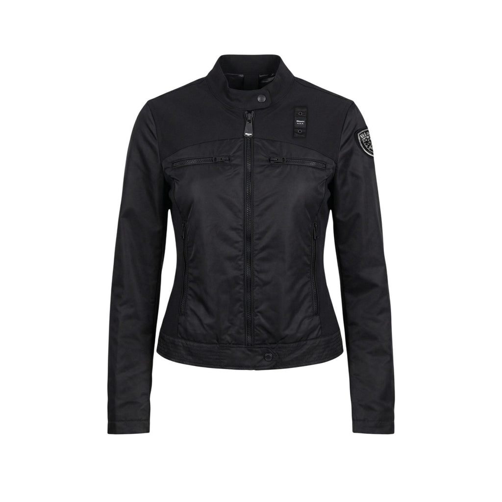 Blauer Women's Black Zip-Up Blazer – front view