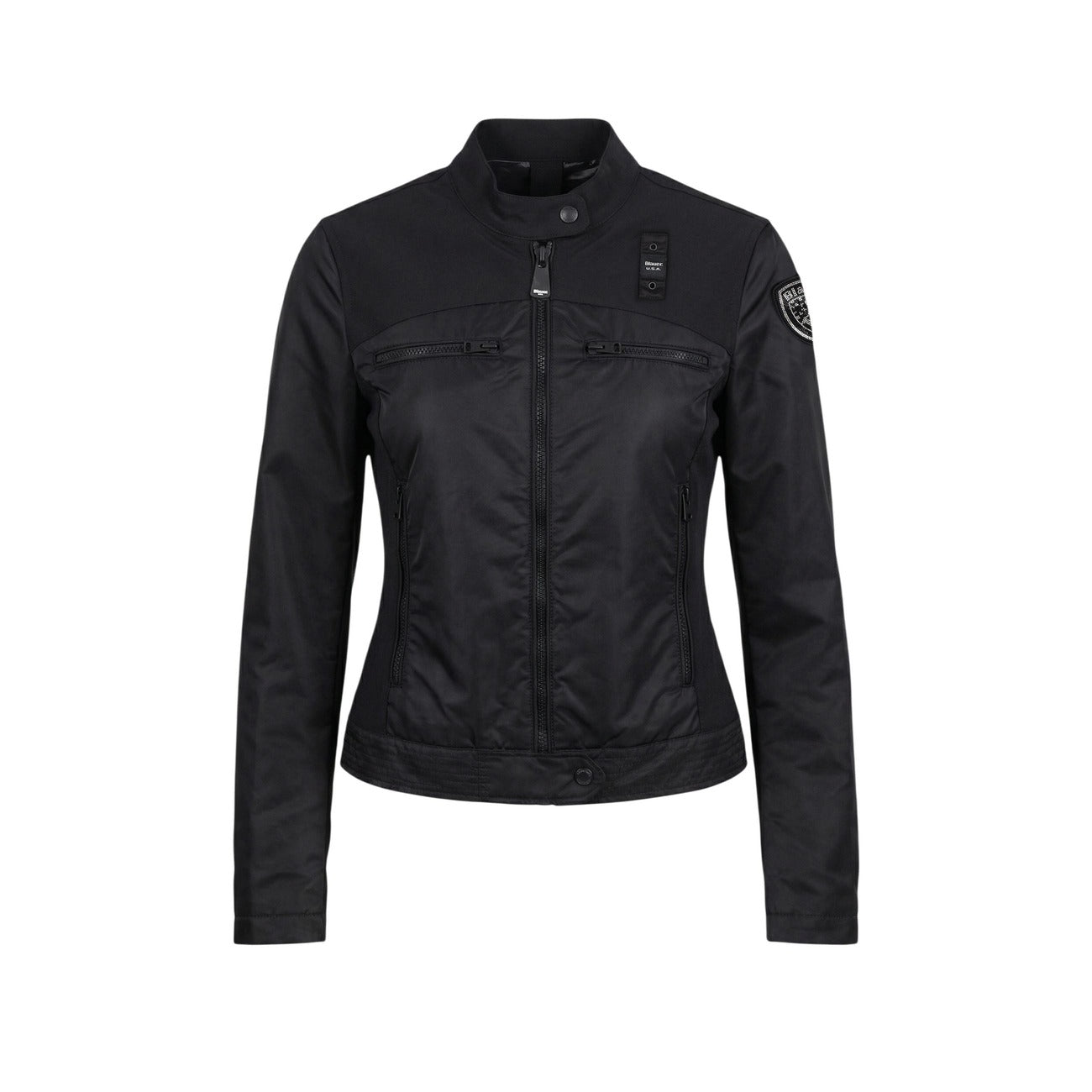 Blauer Women's Black Zip-Up Blazer – front view