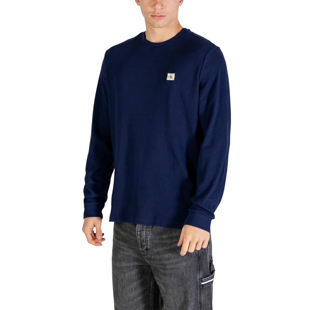 Calvin Klein Jeans Men Knitwear Cotton Blue – back view