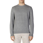 Diktat Men Knitwear Cashmere Viscose Grey – front view, round neck, long sleeves