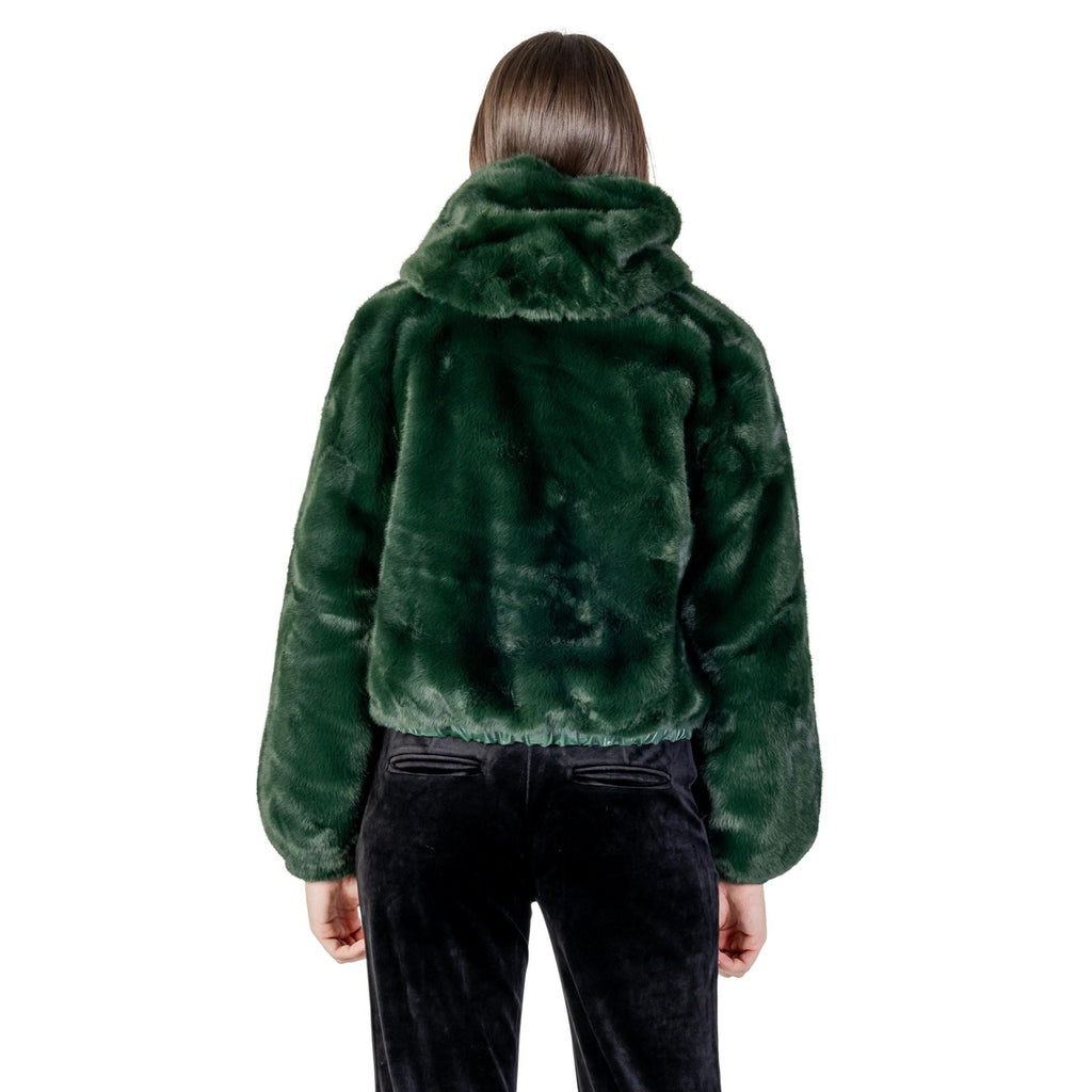 Ayfee Women's Green Hooded Blazer – back view