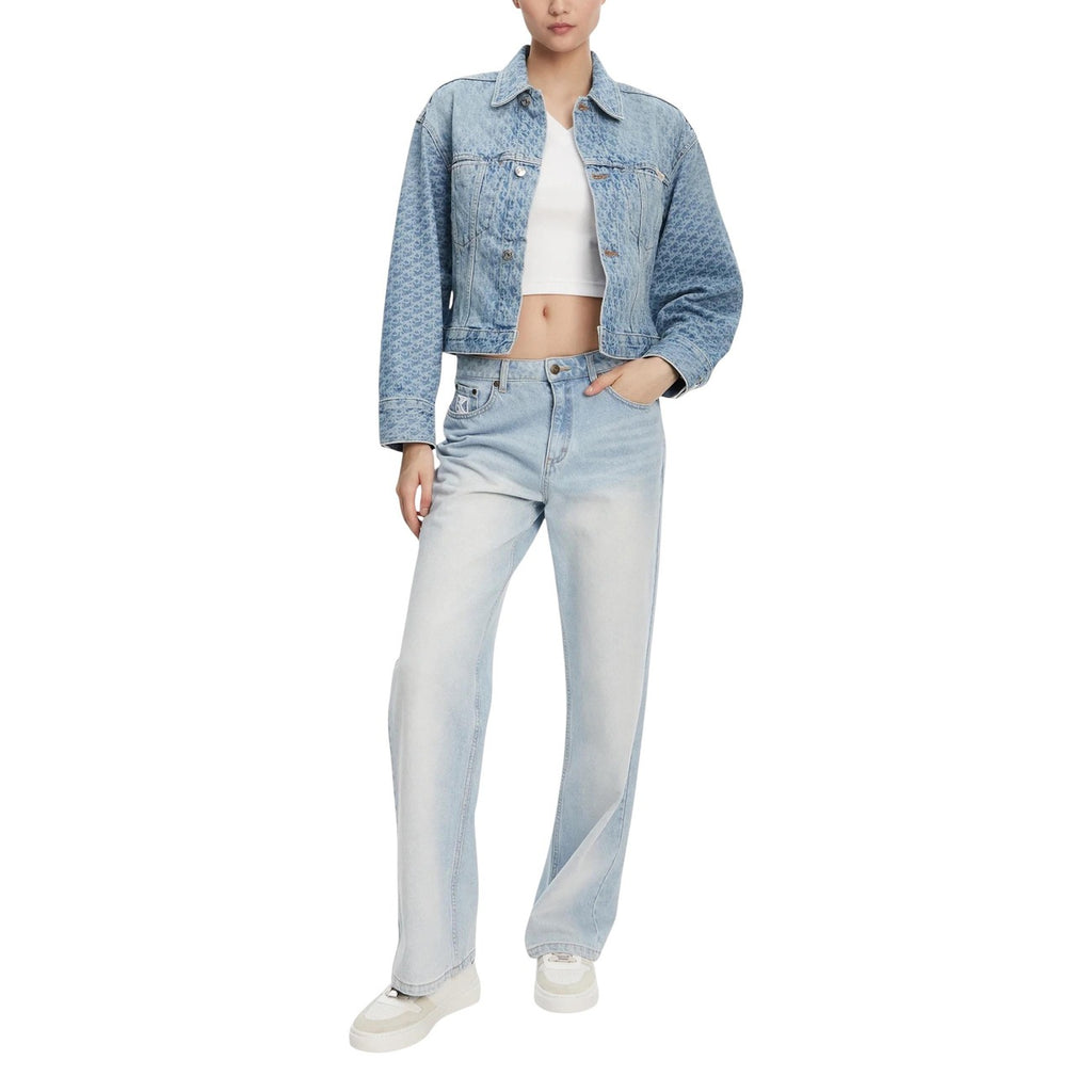 Calvin Klein Jeans Women's Blue Cotton and Organic Cotton Blend Blazer – detail view