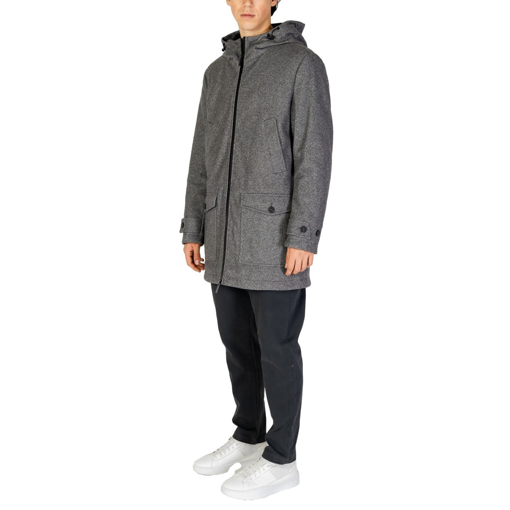 Hamaki-ho Men Coat 100% Polyester Grey