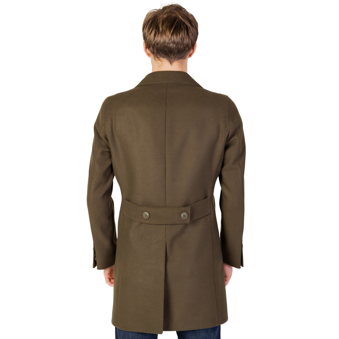 Mulish Men Coat Polyester Viscose Green