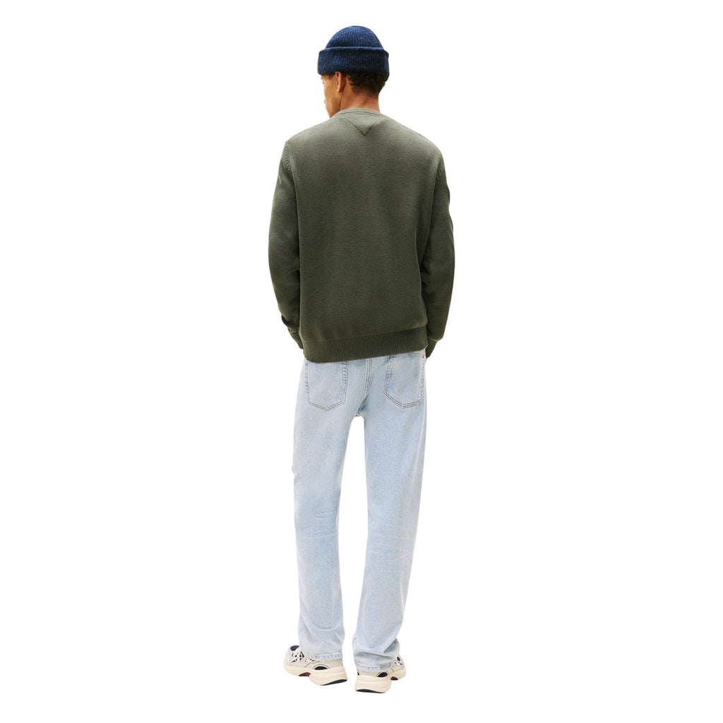 Tommy Hilfiger Jeans Men Knitwear 100% Organic Cotton Green – back view