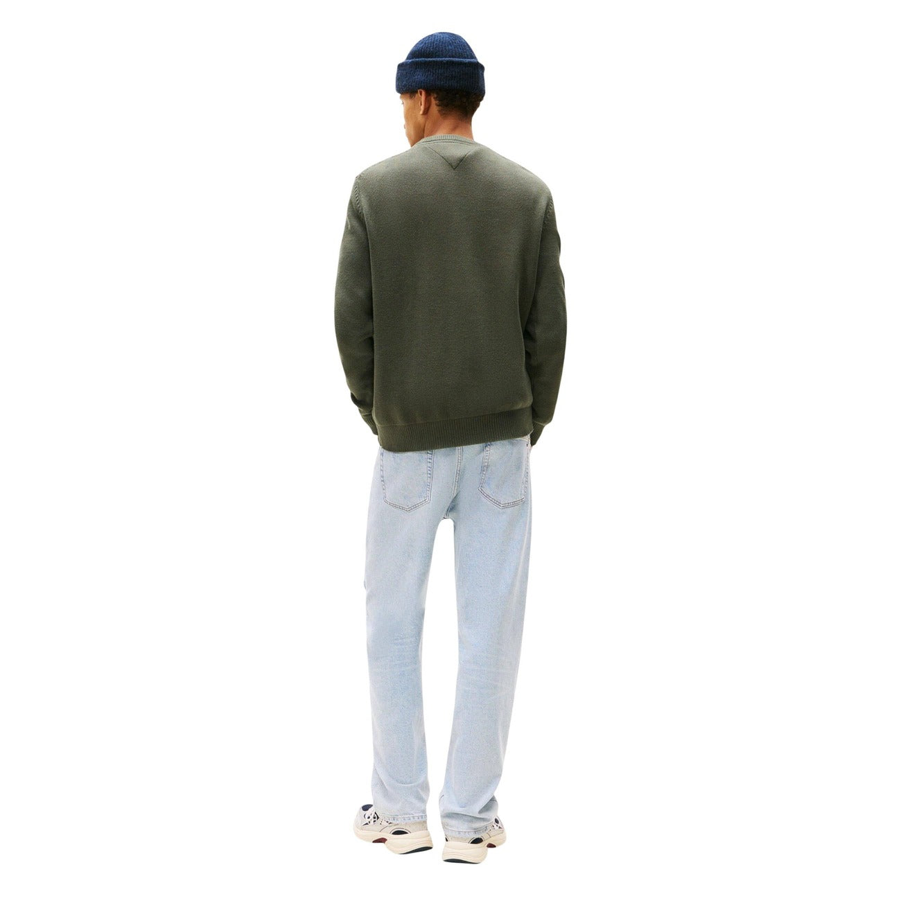 Tommy Hilfiger Jeans Men Knitwear 100% Organic Cotton Green – back view