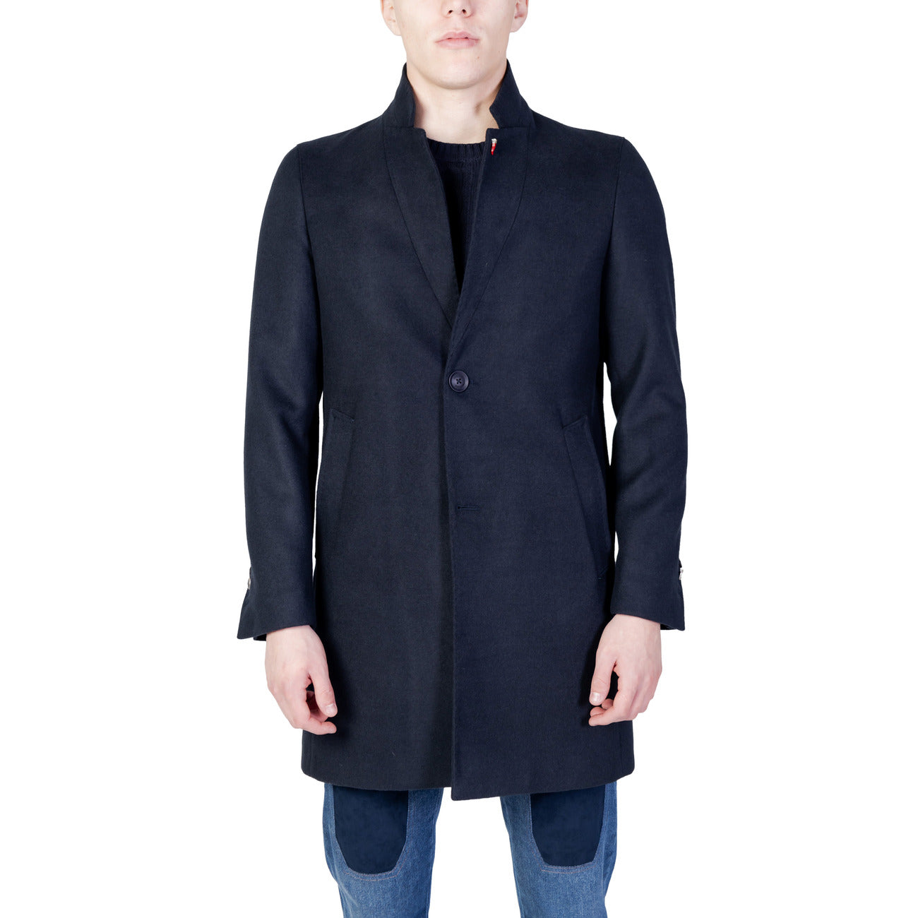 Mulish Men Coat Polyester Blue