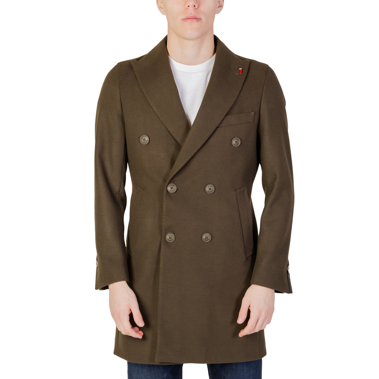 Mulish Men Coat Polyester Viscose Green