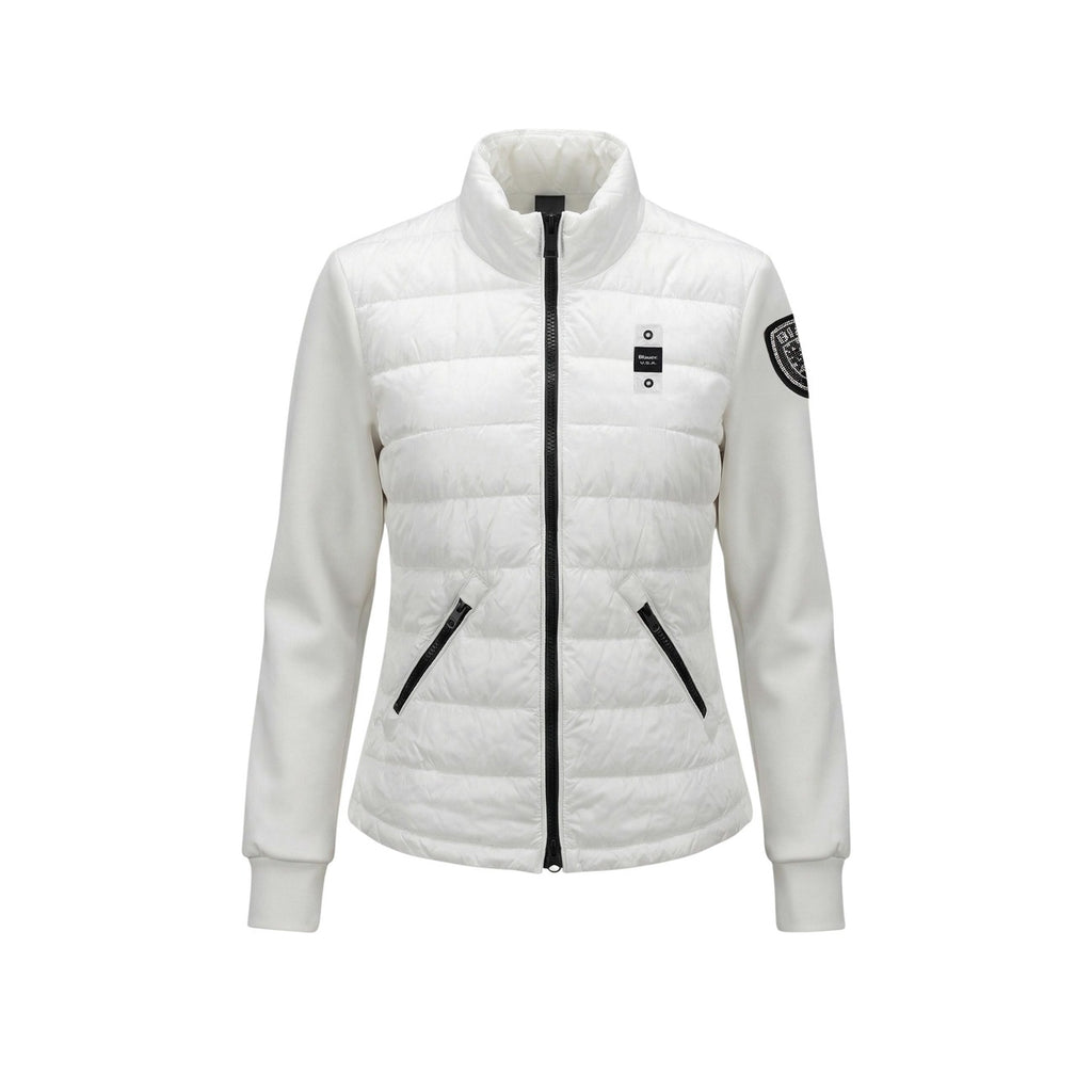 Blauer Women's White Zip-Up Blazer – back view