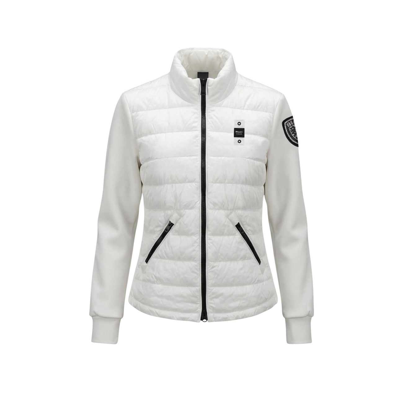 Blauer Women's White Zip-Up Blazer – back view