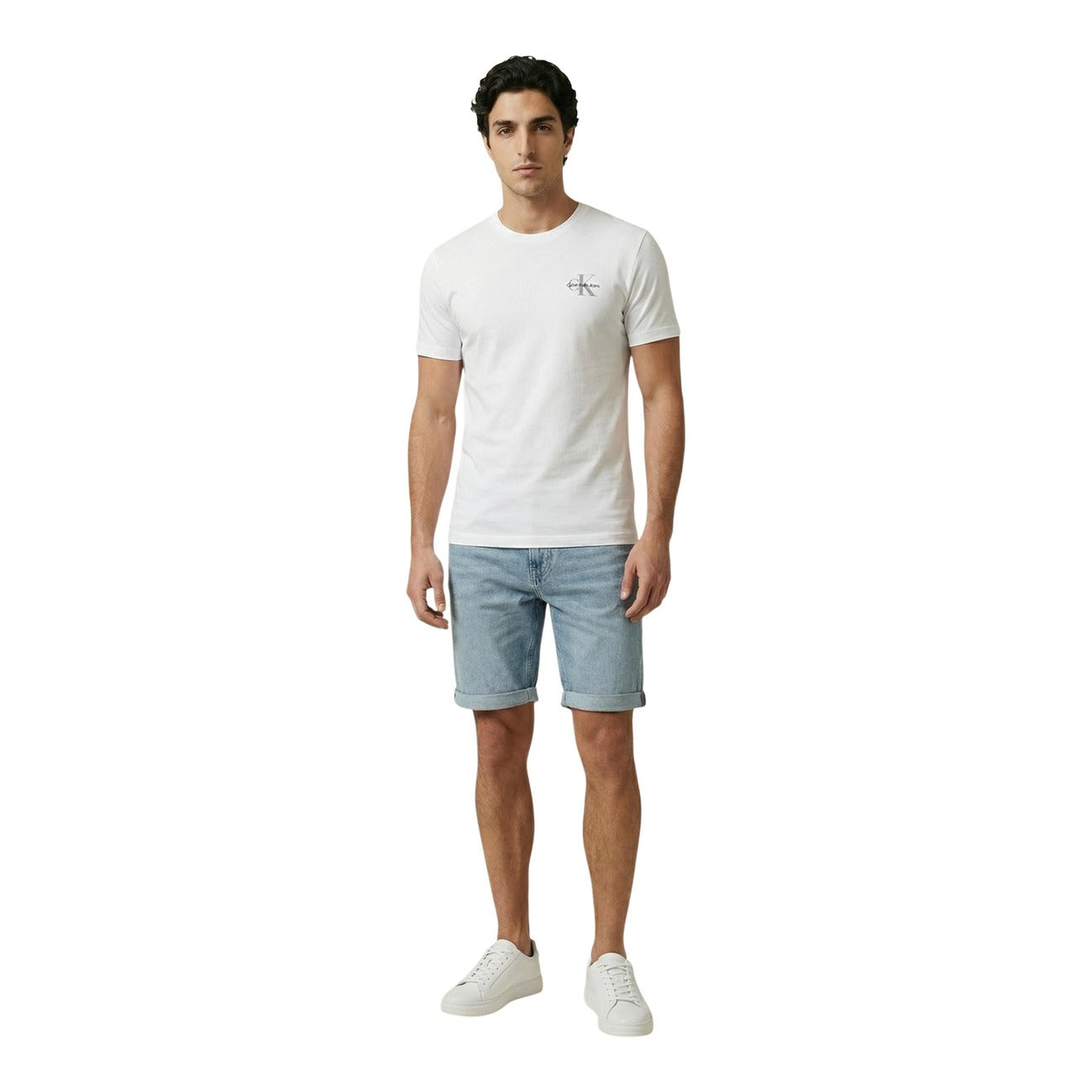 Calvin Klein Jeans Men's Cotton Shorts Light Blue