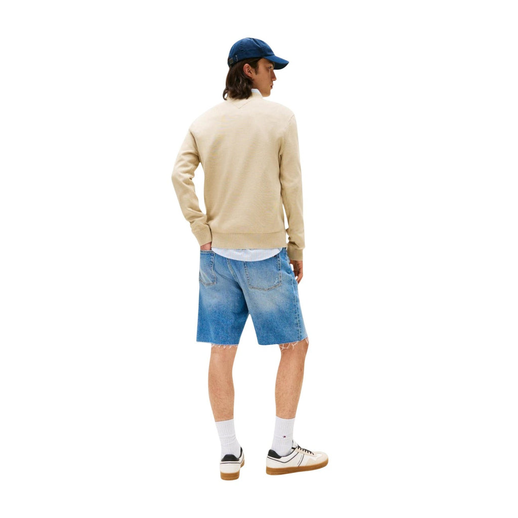 Tommy Hilfiger Jeans Men Knitwear 100% Organic Cotton Beige – back view