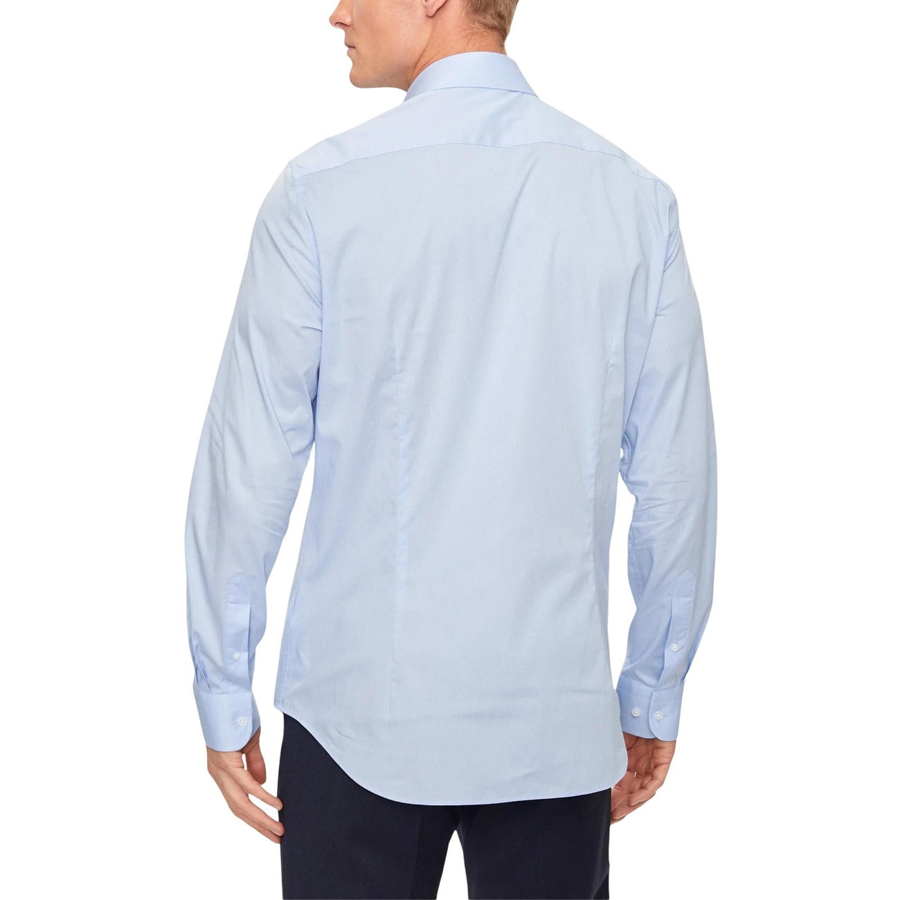 Tommy Hilfiger Men Shirt Organic Cotton Light Blue – side view detail