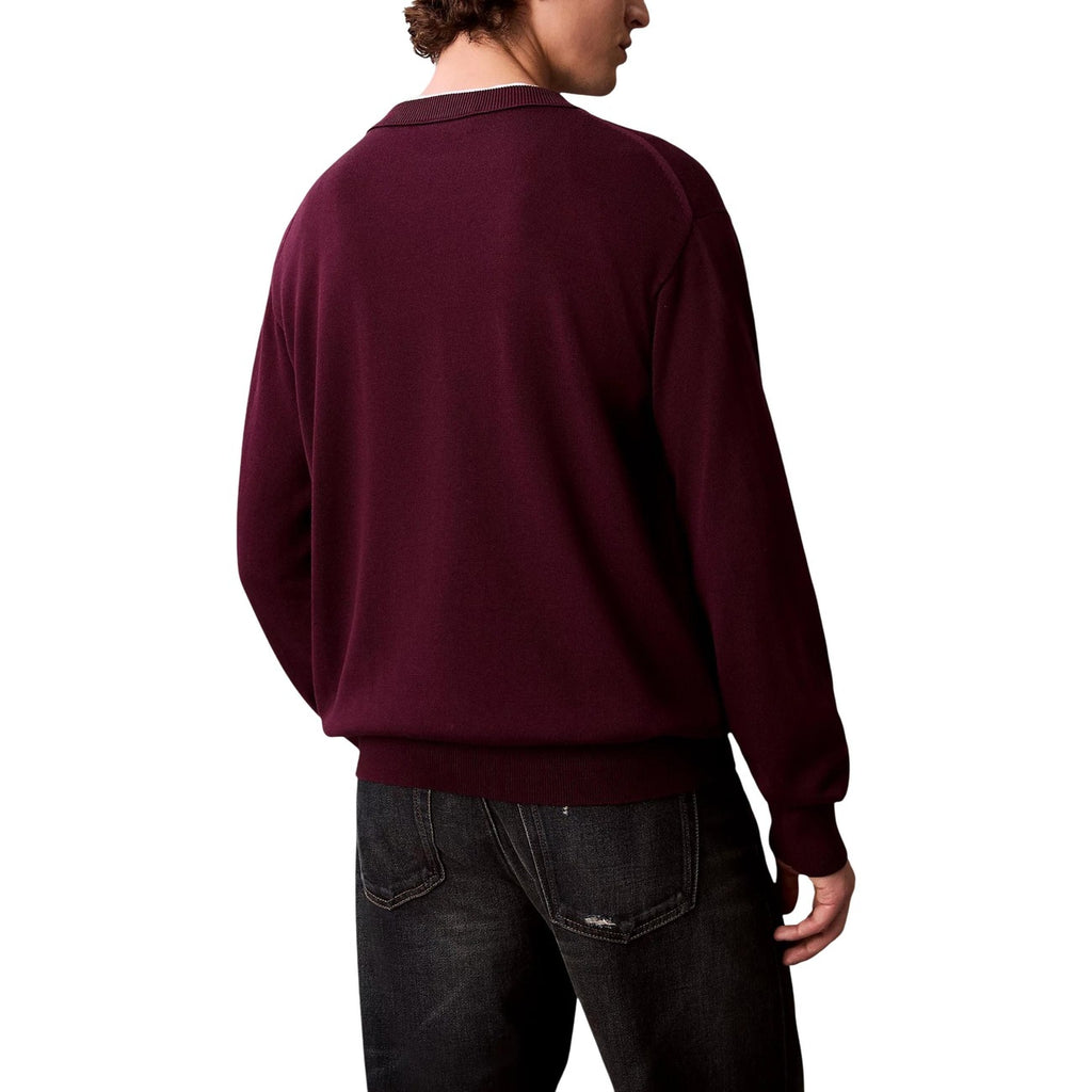 Calvin Klein Jeans Men Knitwear 100% Cotton Purple – side view detail