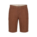 Borghese Men's Shorts 100% Linen in Brown – side view