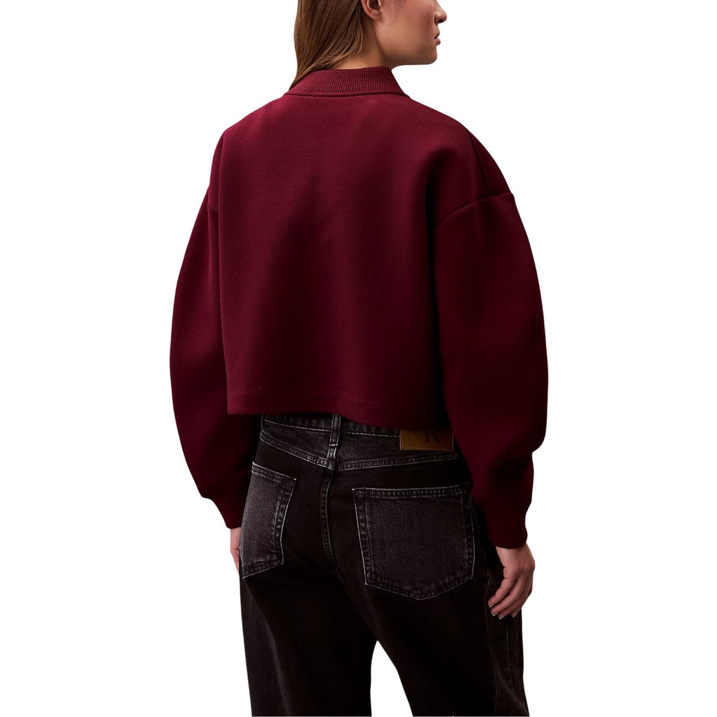 Calvin Klein Jeans Women's Bordeaux Zip-Up Blazer – back view