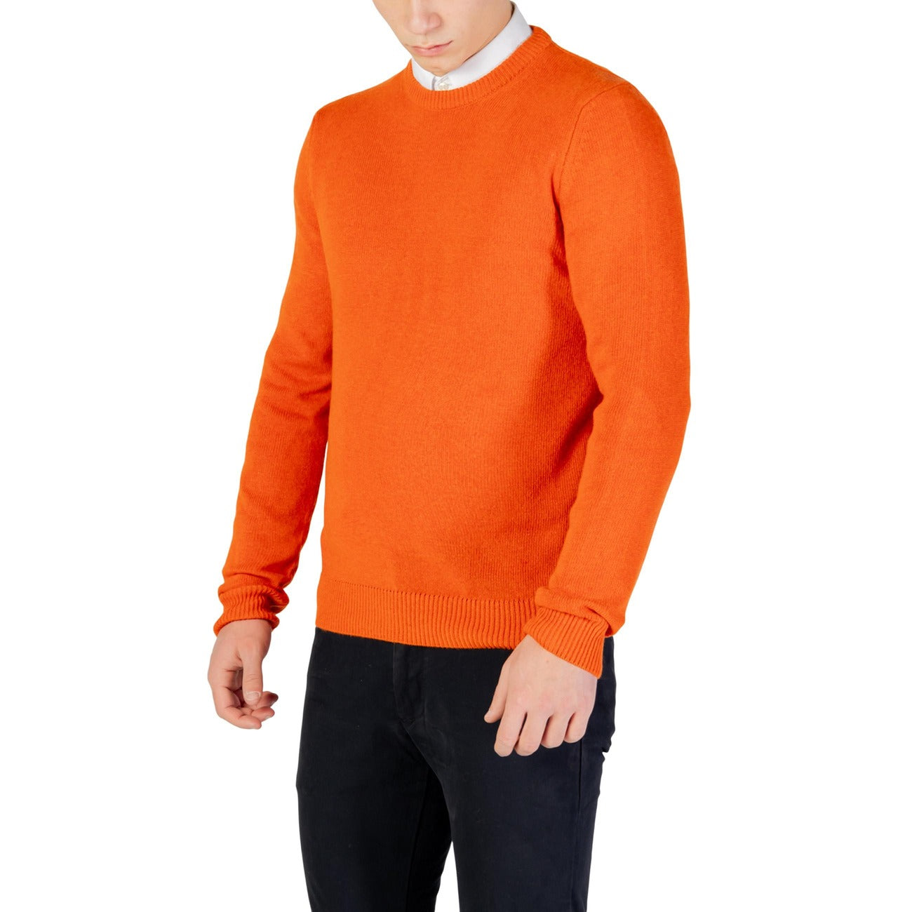 Yos Men Knitwear Cashmere Wool Viscose Orange – back view