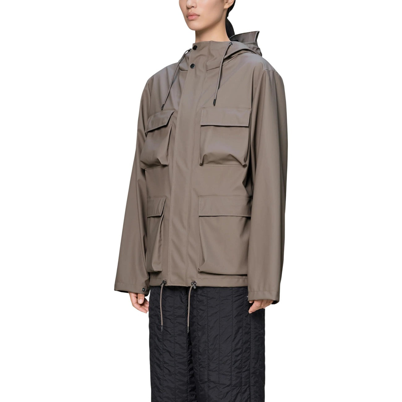 Rains Women's Blazer in Brown – lifestyle view